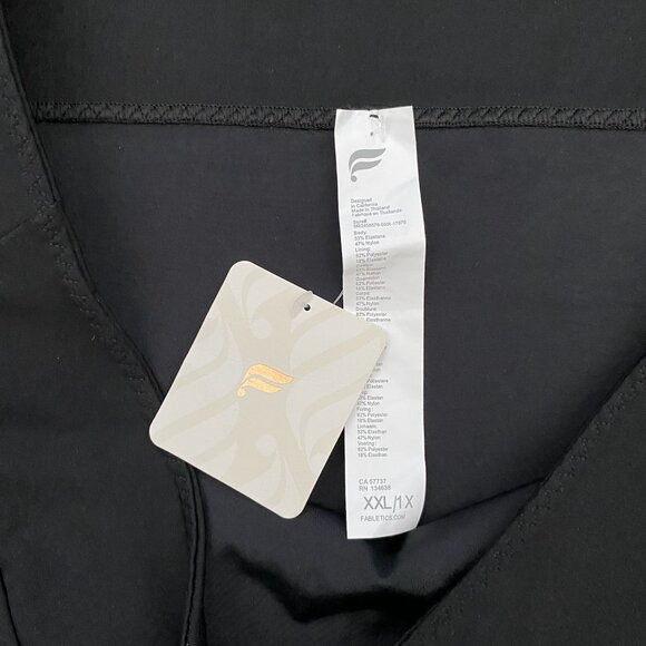 NWT Fabletics Boardwalk High-Waisted Swim Bottom Stretch Black Womens XXL/1X - Picture 3 of 6